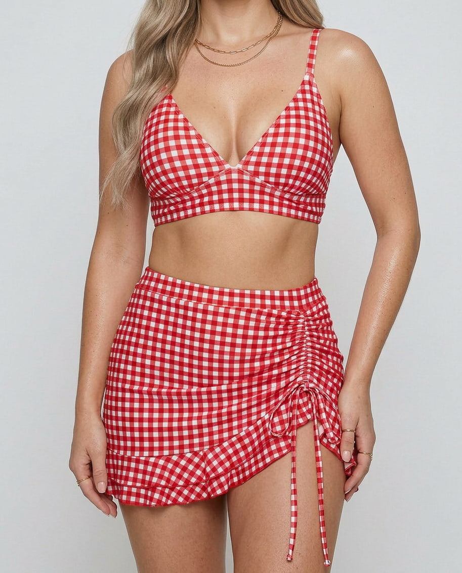 Gingham Bikini Set
