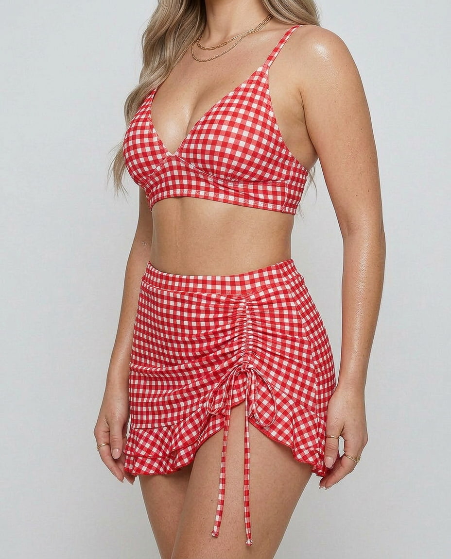 Gingham Bikini Set