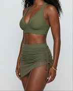 Mesh Sarong Bikini Set