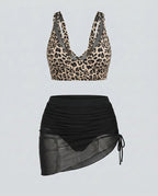 Mesh Sarong Bikini Set