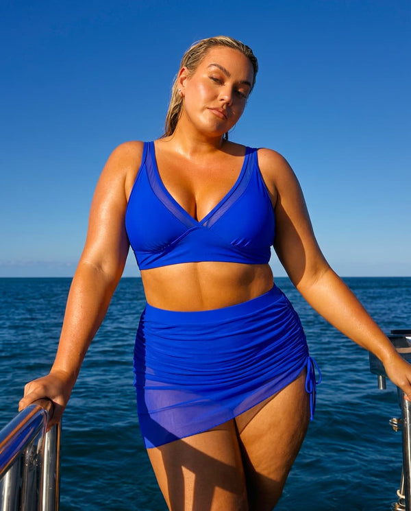 Mesh Sarong Bikini Set